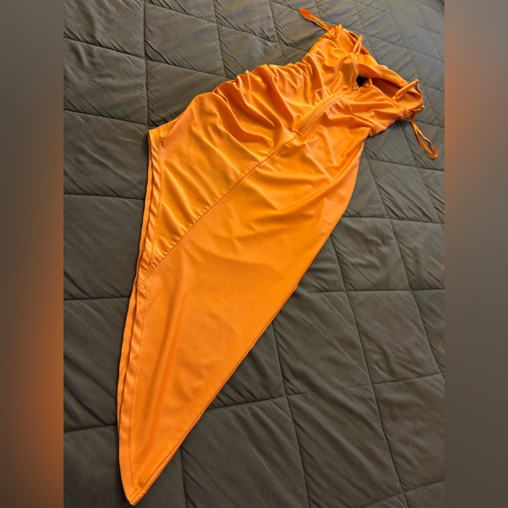 Windsor Bright Orange Asymmetrical Dress - Picture 7 of 12